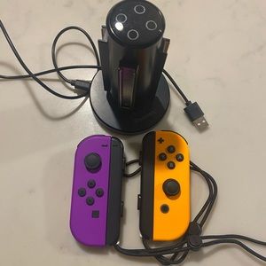 Nintendo Joy-Con Neon purple/yellow. Gently used